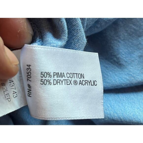 Orvis Men's Blue Pull over Collared polo Shirt. Size Large. Soft. Outdoor. - Picture 6 of 6